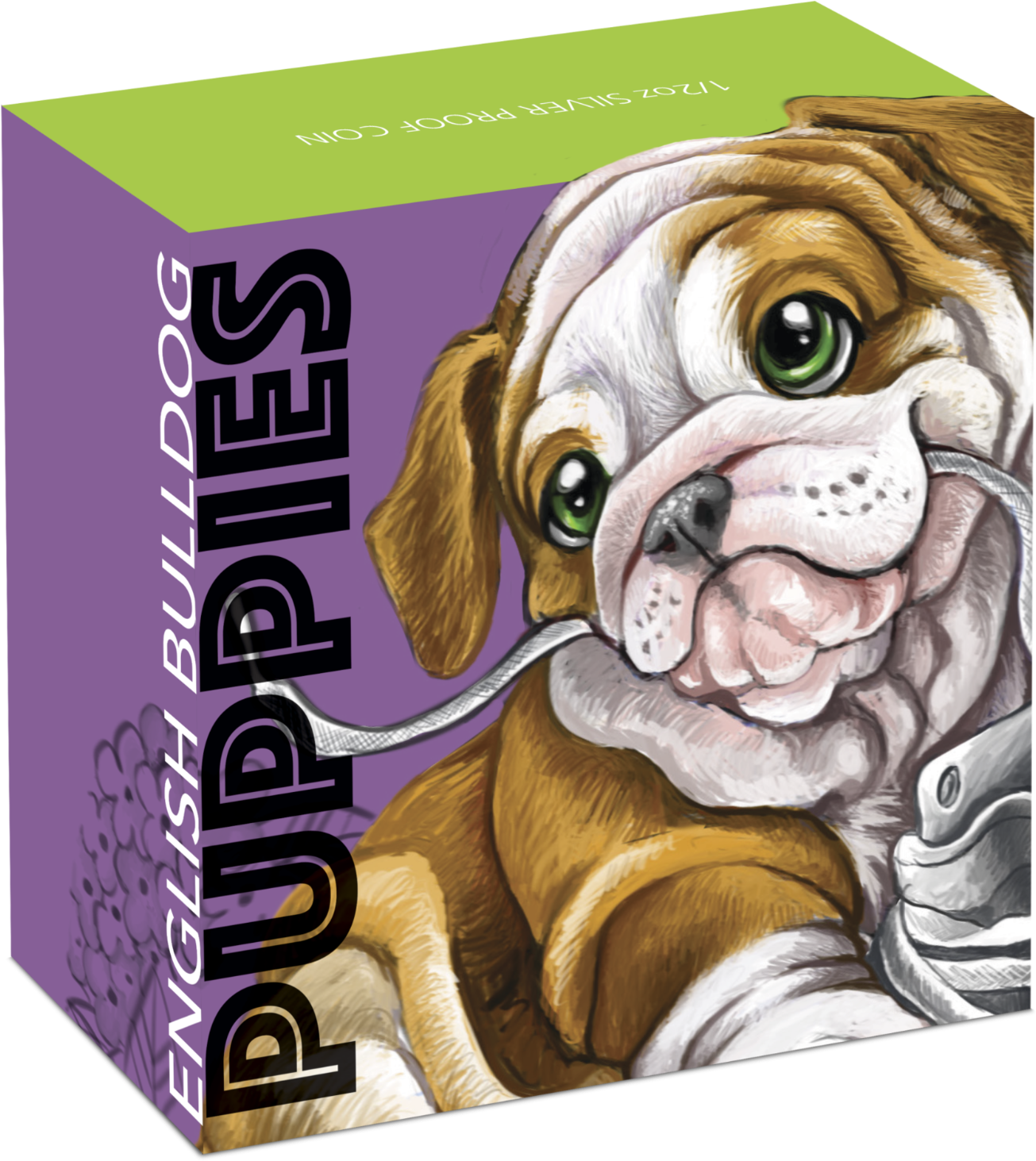 English Bulldog Tuvalu 1/2 Oz Silver Proof 50c Half - Bulldog (1567x1600), Png Download