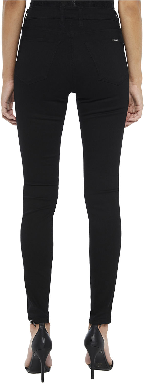 Gisele High Rise Jean In Colour Jet Black - Mens Black Chinos (1000x1500), Png Download