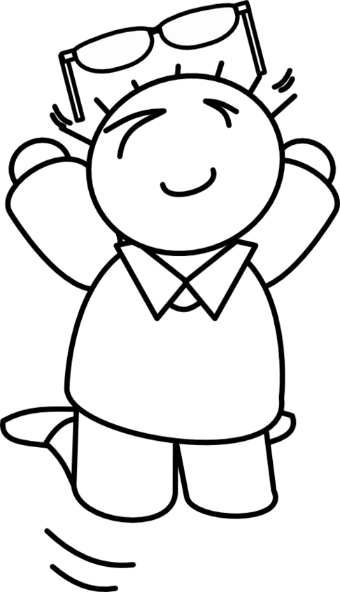 Clip Art Jump - Jump Clipart Black And White (486x846), Png Download