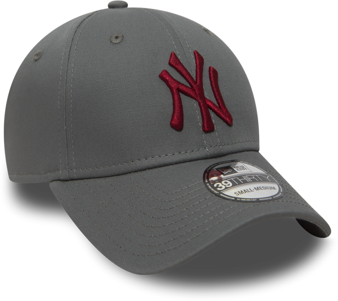 New York Yankees 39thirty League Essential Grey/red - Baseball Cap (1200x1060), Png Download