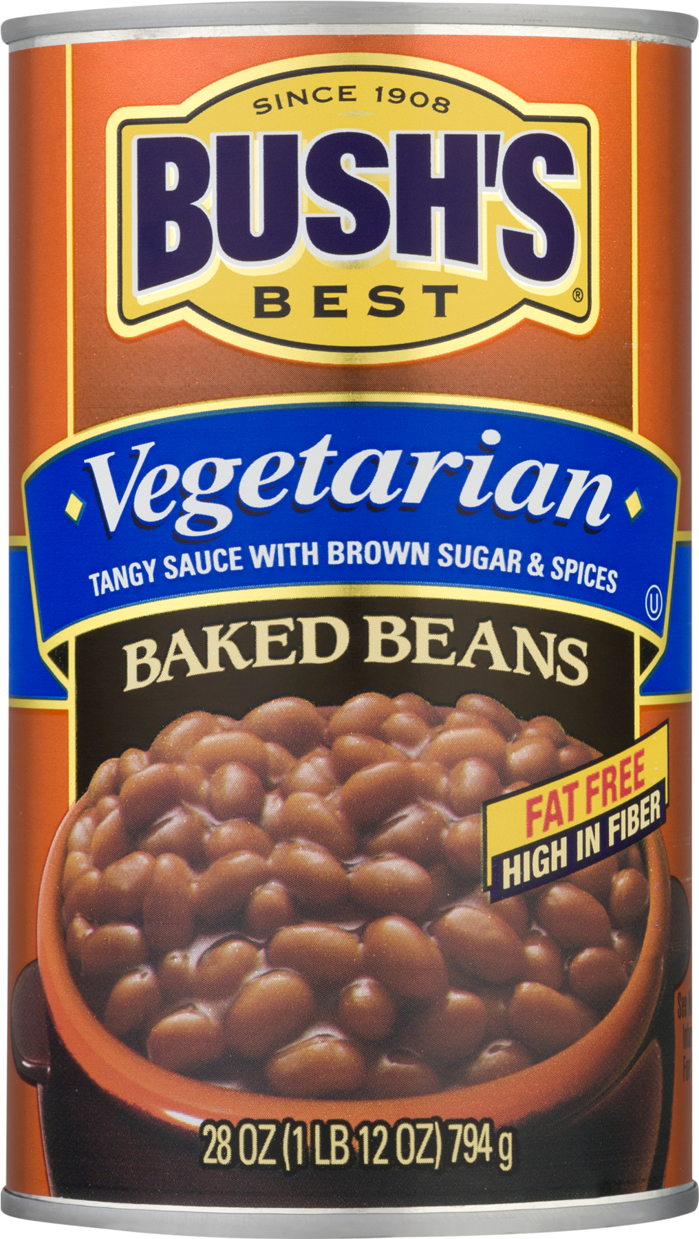 Bush's Best Vegetarian Baked Beans, 28 Oz - Bush's Baked Beans Bacon (1800x1800), Png Download