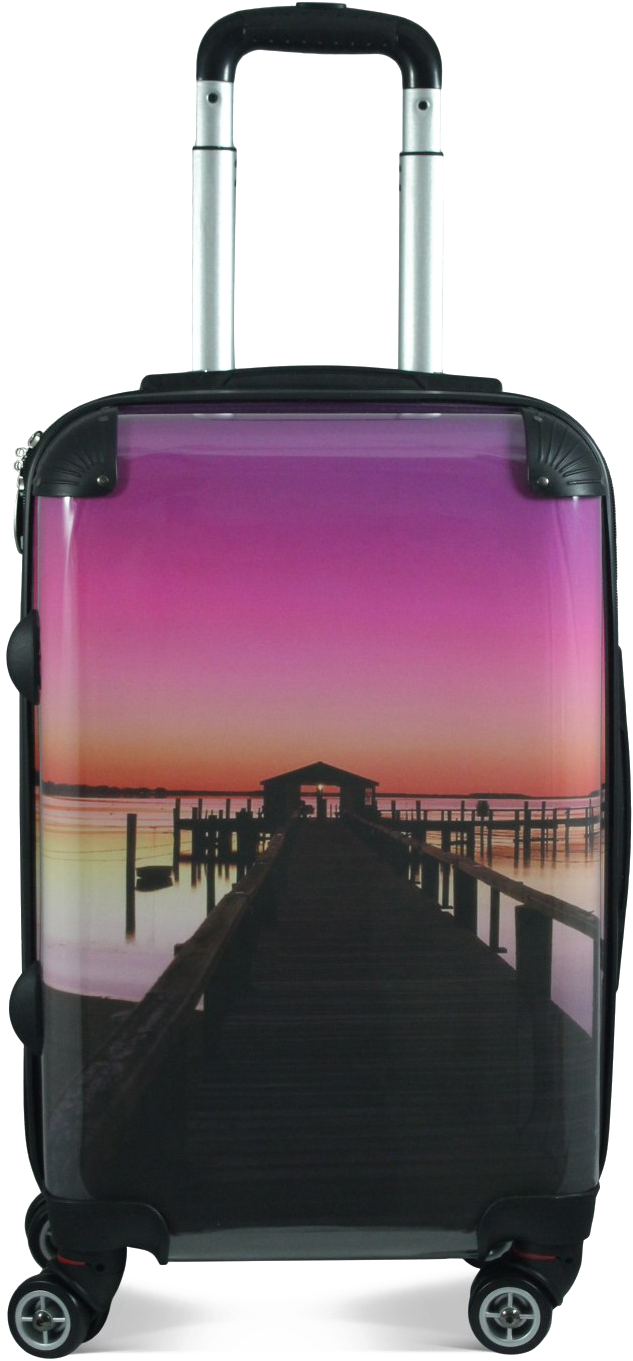 Suitcase Transparent Background Png - Mermaid Hard Shell Suitcase (1000x1425), Png Download