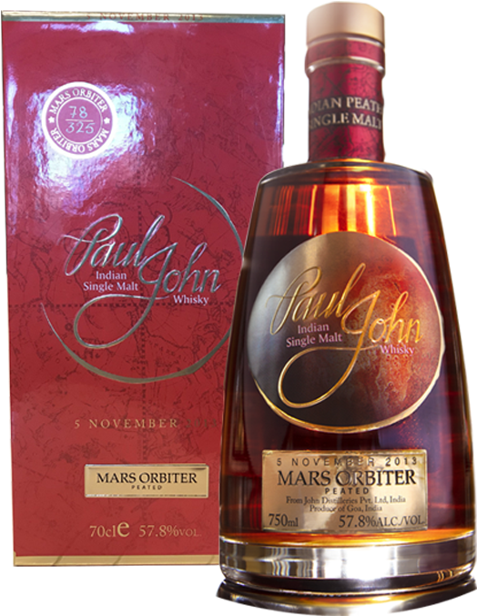 Paul John Single Malt Whisky - Glass Bottle (585x706), Png Download