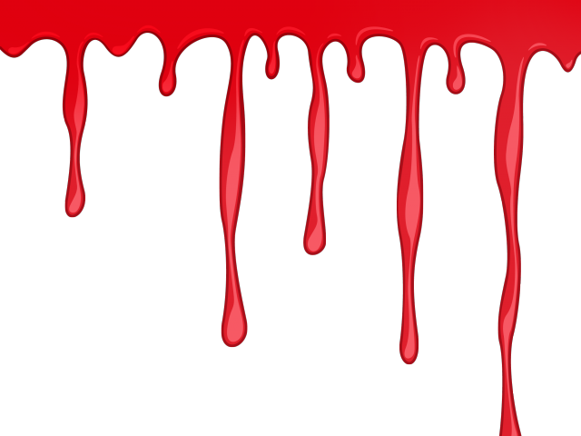 Blood Clipart Paint Drip - Dripping Blood Clipart Transparent (640x480), Png Download