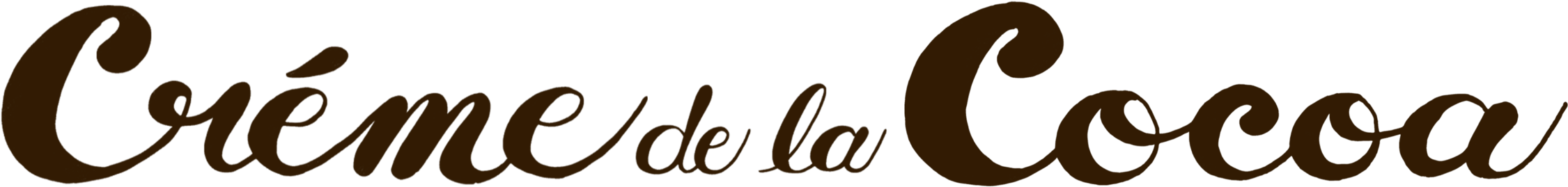 We Made This Logo For Creme De La Cocoa With The Idea - Calligraphy (2500x833), Png Download