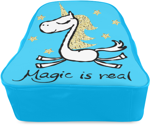 Psylocke Lovely School Backpack With Gold Magic Unicorn - Llama (800x800), Png Download