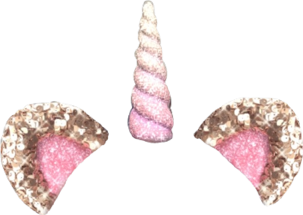 #freetoedit #unicorn #glitter #gold #pink #animalears - Heart (1024x726), Png Download