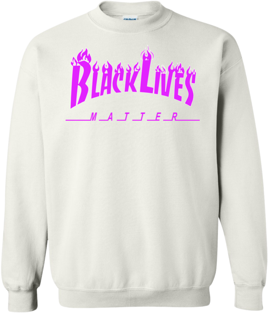 Blm Flame Purple Crewneck Unisex - Grand Rapids Griffins Sweatshirt (1024x1024), Png Download