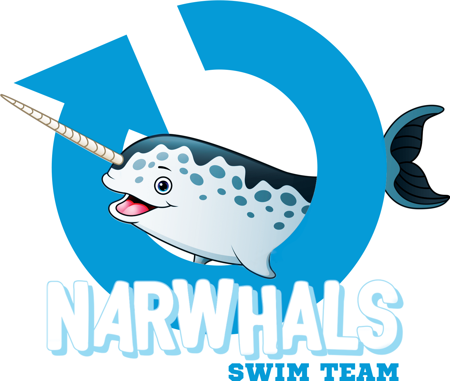 Ability360 Narwhals Youth Swim Team - Narwhal Cartoon (1500x1298), Png Download