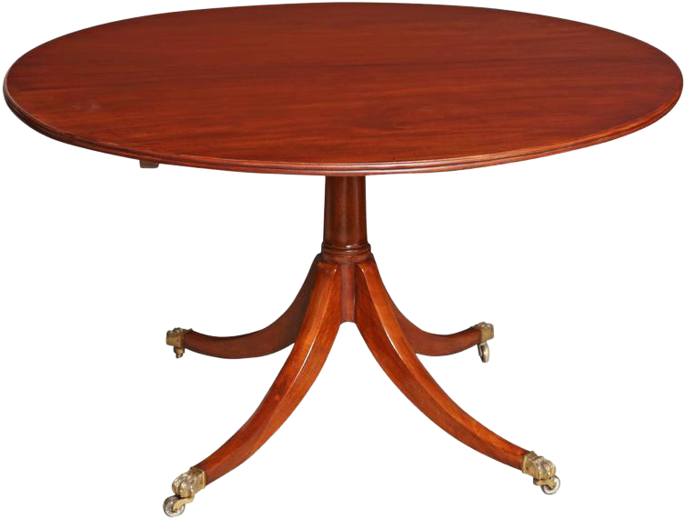 Regency Mahogany Circular Center Or Dining Table - Coffee Table (768x768), Png Download