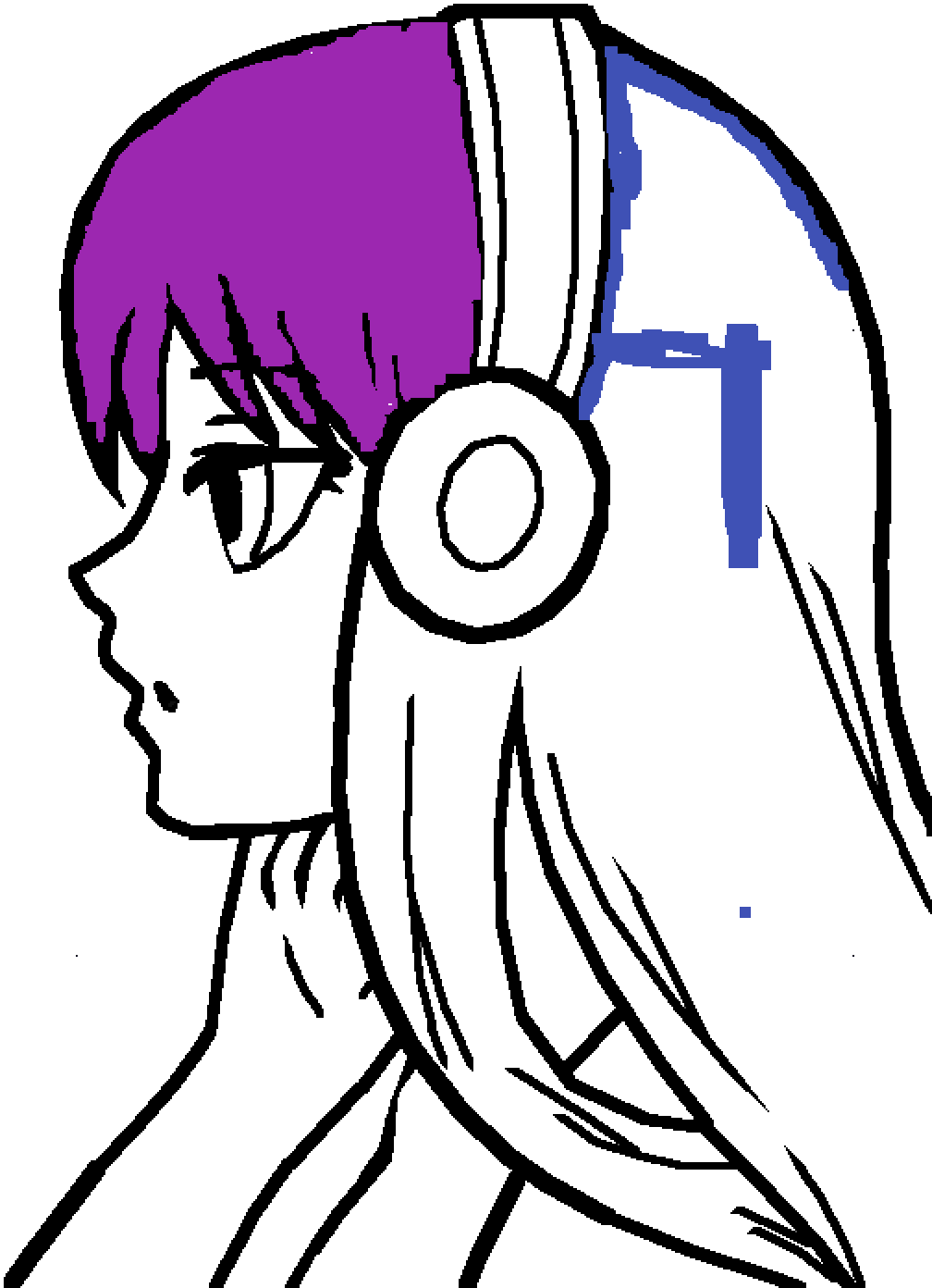 Download Gamer Girl - Anime Girl Head Base With Hair | Transparent PNG ...