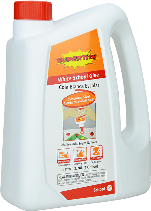 1111 White School Glue 1 Gallon - Cola Blanca Escolar Grande (720x780), Png Download