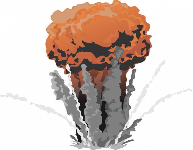 Explosion Bomba Png (817x638), Png Download