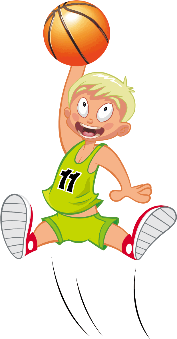 Clip Art Boys Basketball Clipart - Basketball Boy Cartoon (900x1200), Png Download