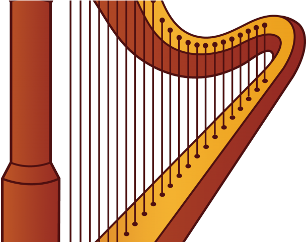 Harp Clipart Toy - Musical Instrument Harp In Cartoon (640x480), Png Download