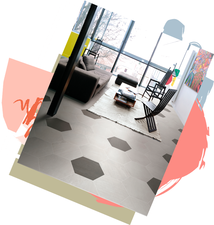 Hexagon Tiles - Floor (945x945), Png Download