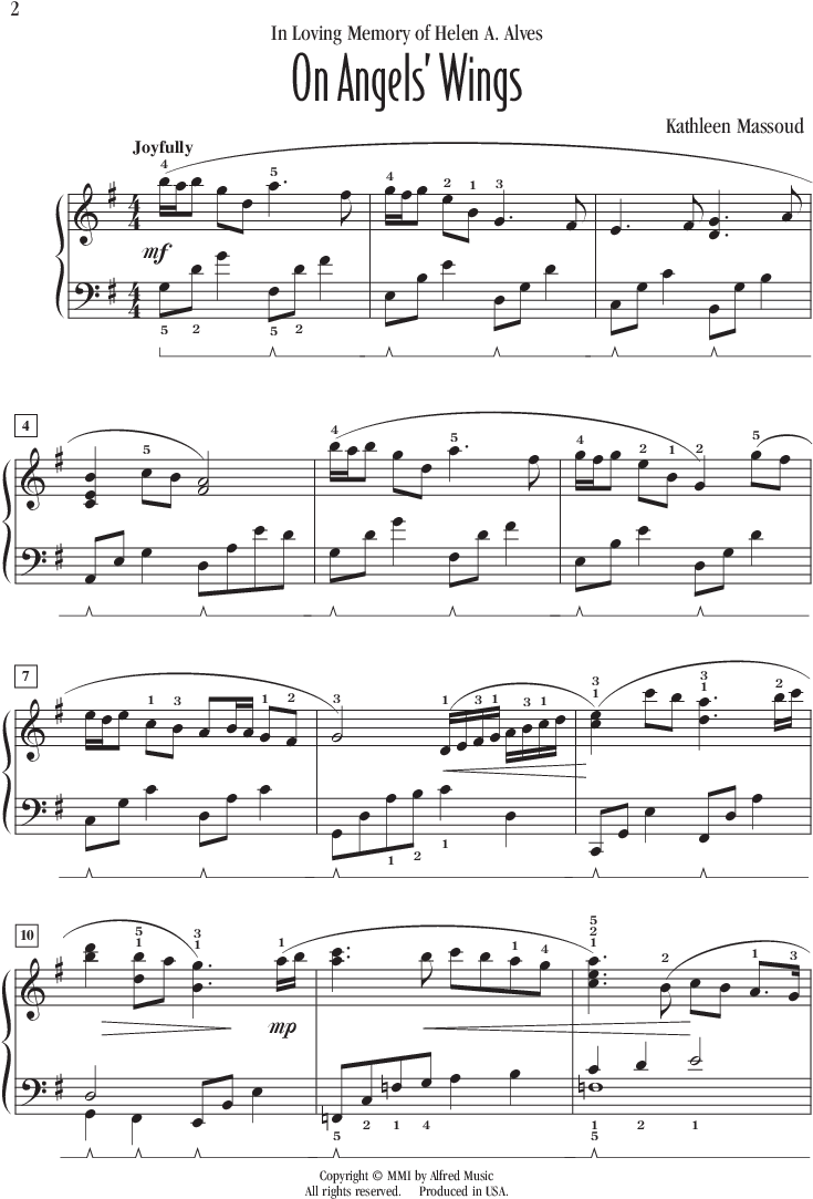 On Angels' Wings-intermediate Piano Thumbnail - Happy Birthday Cello Duet (864x1152), Png Download