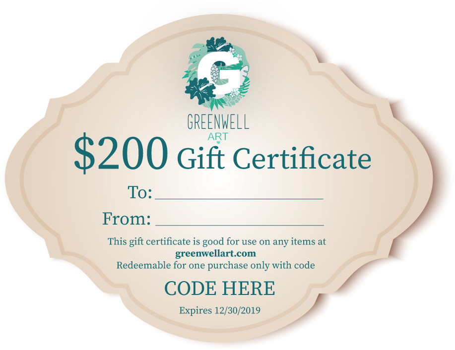 $200 Gift Certificate - Label (986x720), Png Download