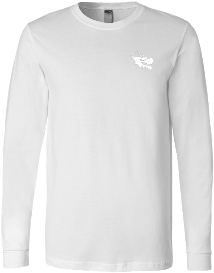 Mens Long Sleeve Shirts - Bella Canvas Long Sleeve White (1000x1000), Png Download