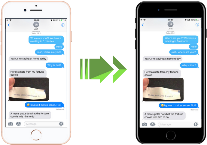 Restore Sms, Imessage, Whatsapp From Backup - Iphone (800x500), Png Download