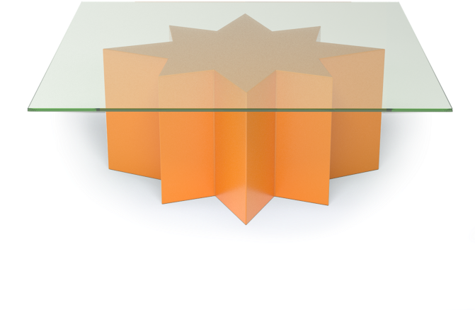 Modern Star Burst Geometric Contemporary Bright Orange - Origami (670x670), Png Download