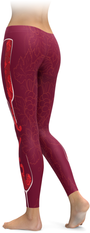 Pouring Wine Leggings - Leggings (740x896), Png Download