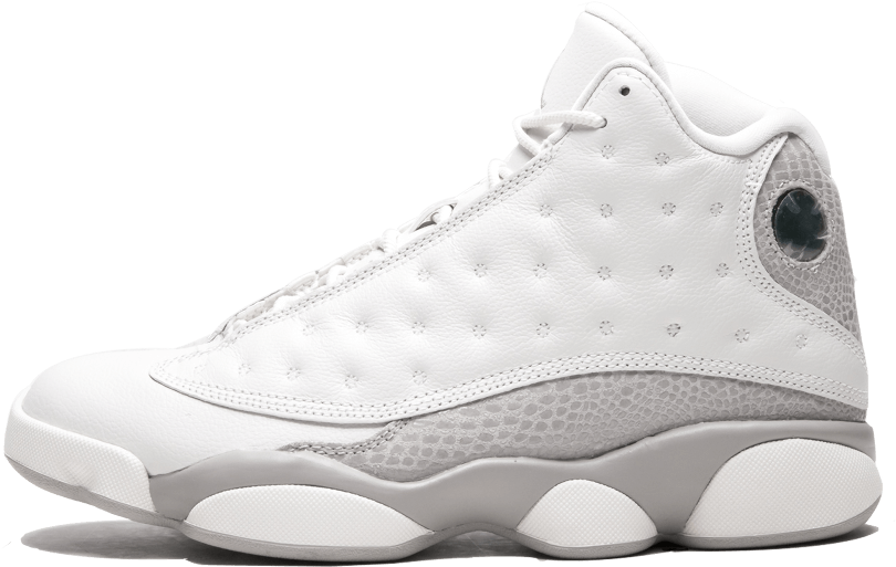 Jordan 13 White Low (1000x600), Png Download