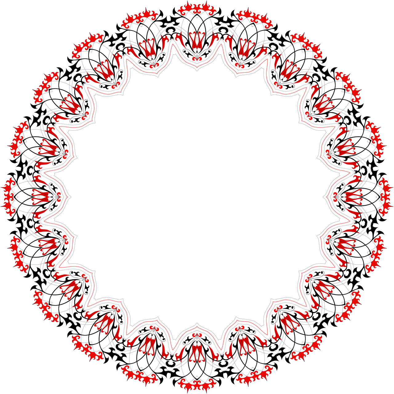 Flourish Png - Embroidery Round Frame Png (1280x1280), Png Download