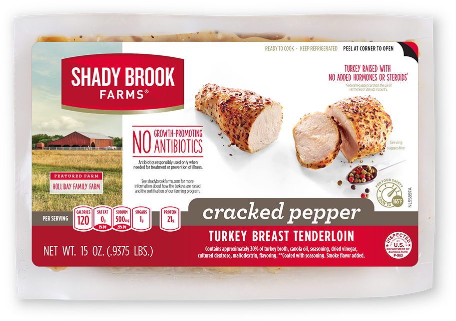Cracked Pepper Turkey Breast Tenderloins - Shady Brook Farms Rotisserie Turkey Breast Tenderloins (1024x840), Png Download