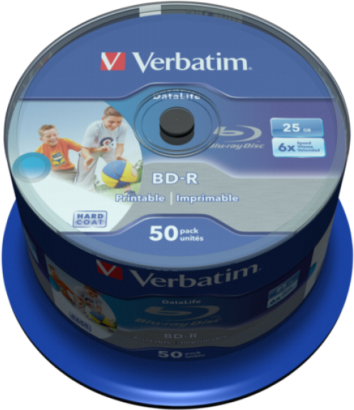 Blank Cds & Dvds - Verbatim Bd R 20 Pack (600x600), Png Download