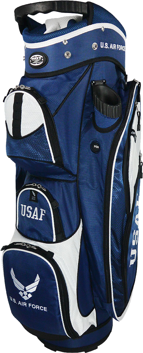 Golf Bag Navy Yellow (513x1200), Png Download