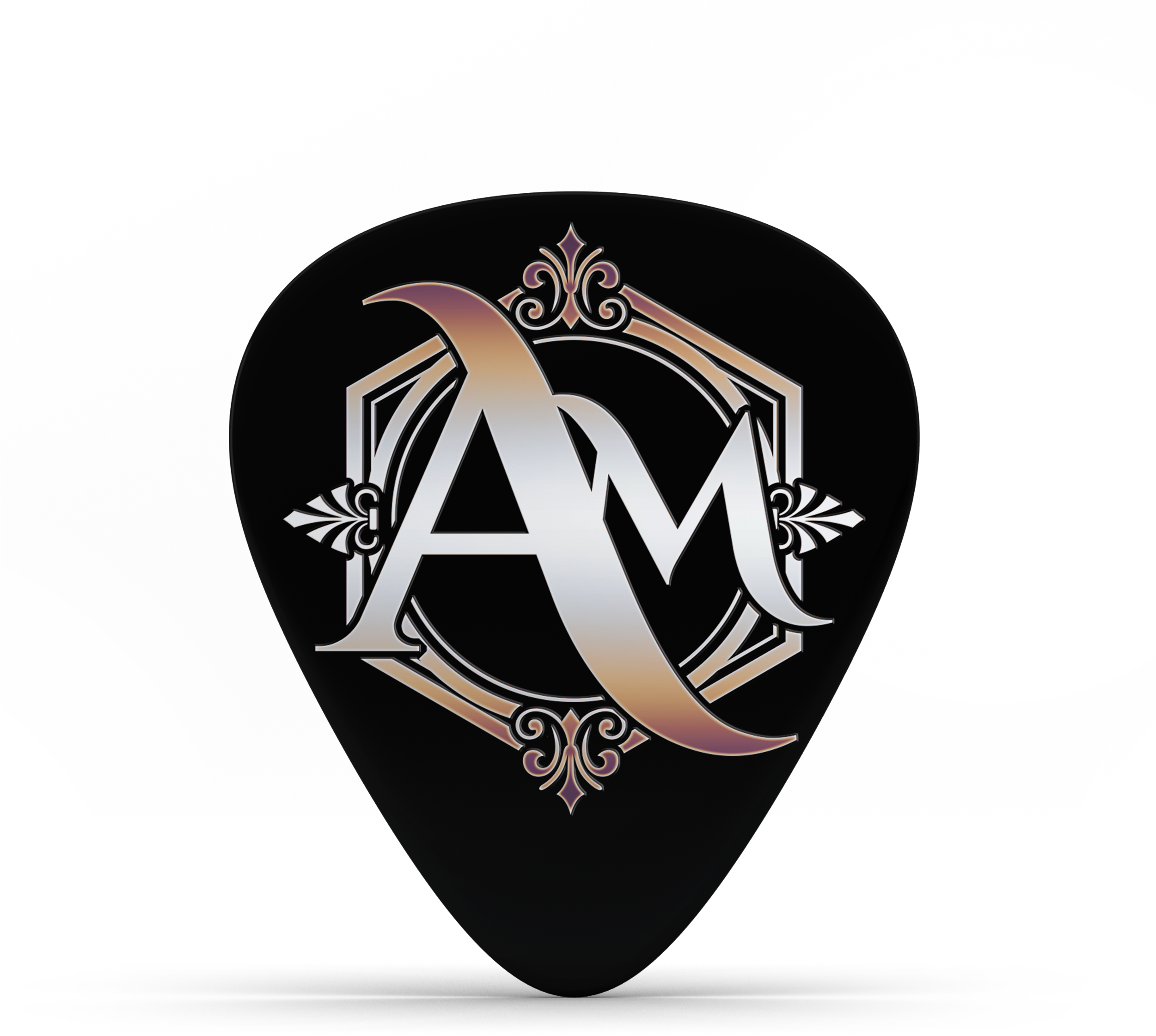 Guitar Pick Holographic Logo - Emblem (2500x2500), Png Download