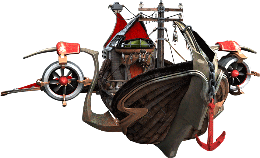 Airship-rendered - Airplane (880x563), Png Download