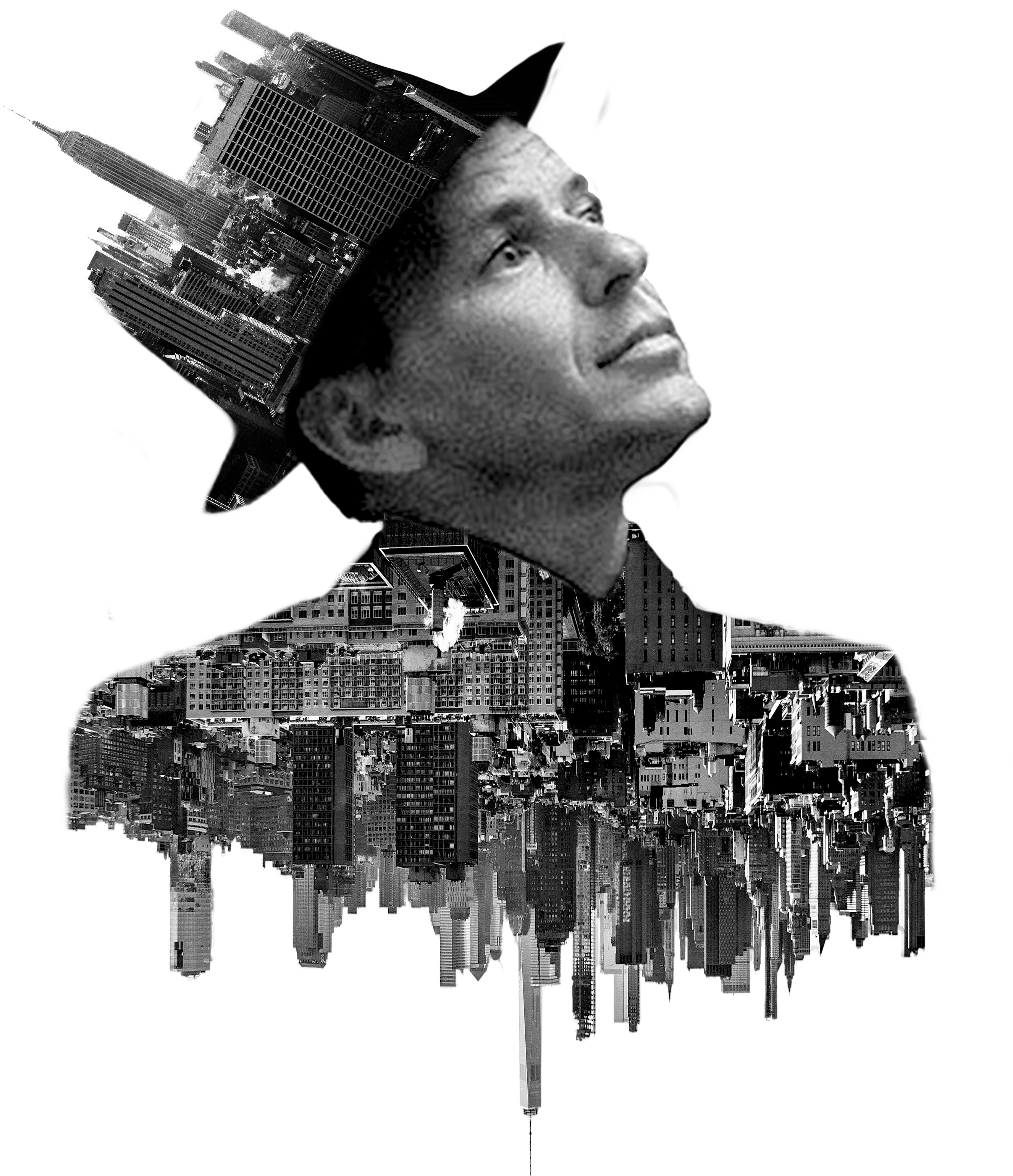 Frank Sinatra And New York City Double Exposure - Frank Sinatra Artwork 1 (2808x3251), Png Download