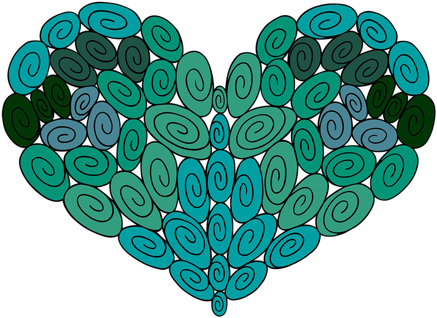 60 Swirl Heart - Pill (1024x1024), Png Download