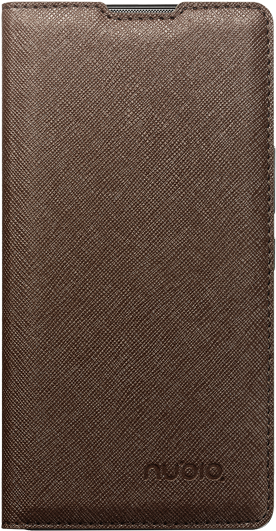 Nubia Z7 Max Stand Flip Cover Leather Case Brown - Leather (576x576), Png Download