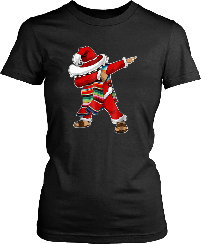 Christmas Sombrero Dabbing Mexican Poncho Santa Shirt - It's Too Peopley Outside Shirt (1024x1024), Png Download