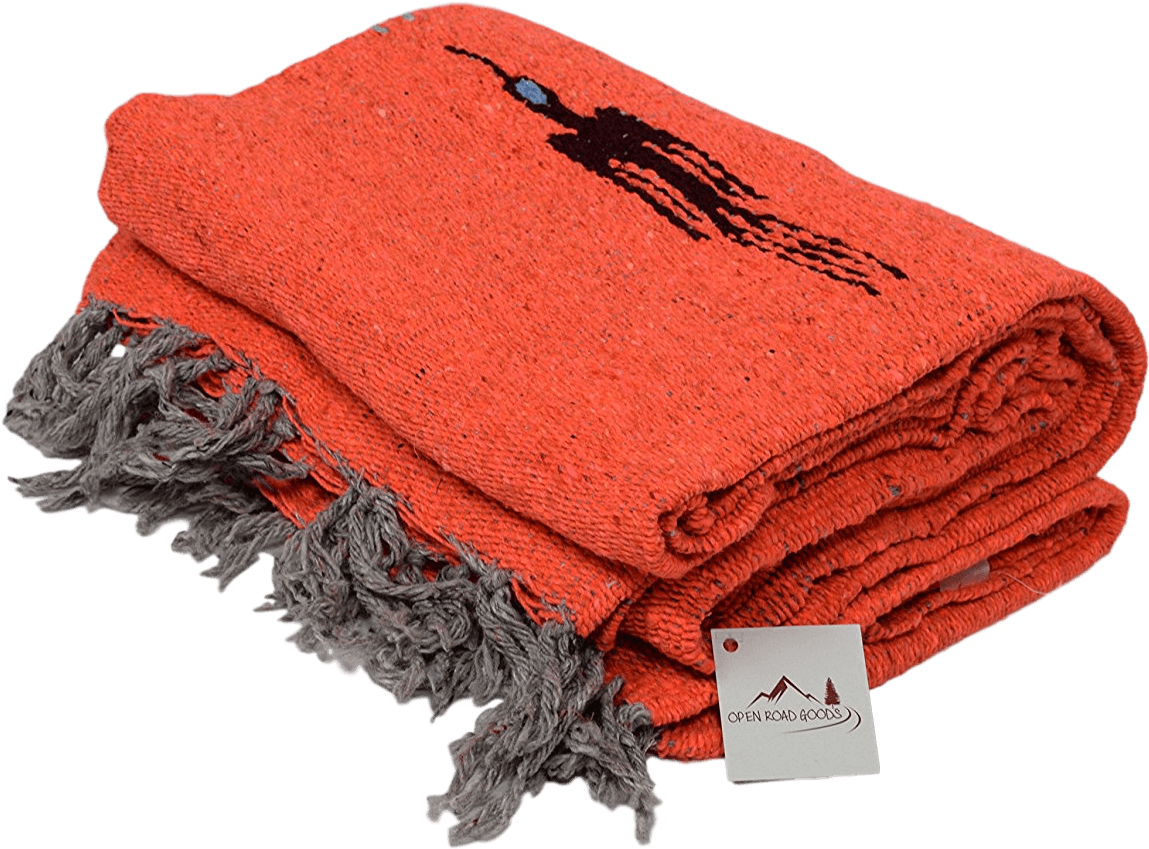 Tangerine Orange Yoga Mexican Blanket - Stole (1500x1000), Png Download