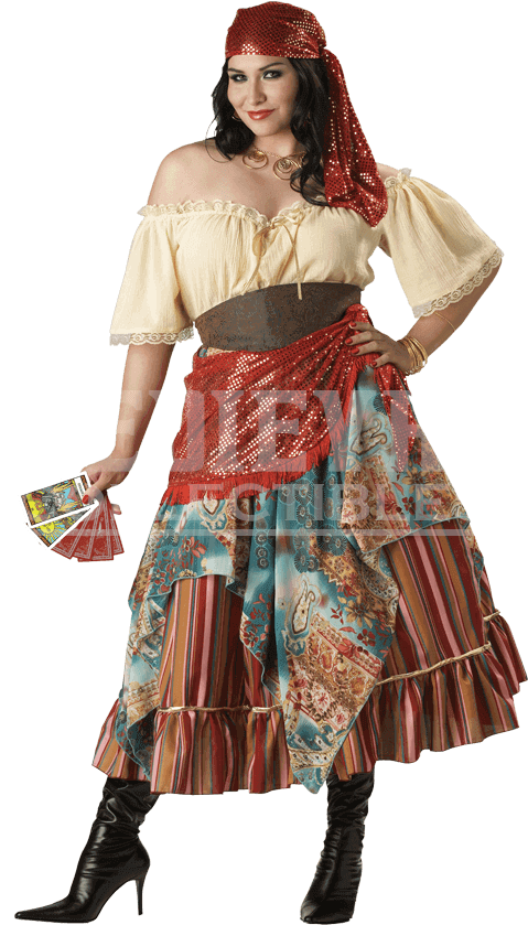 Fortune Teller Womenu0027s Costume Sc 1 St Medieval - Fortune Teller Gypsy Costume (852x852), Png Download