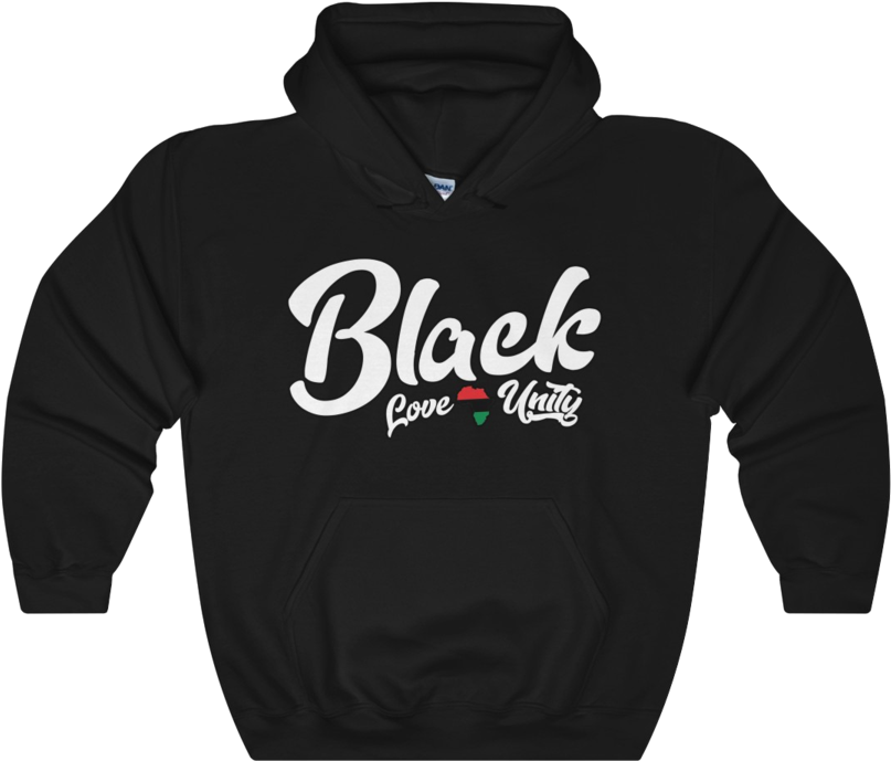 Black Love & Unity Hoodie - Sweatshirt (900x900), Png Download