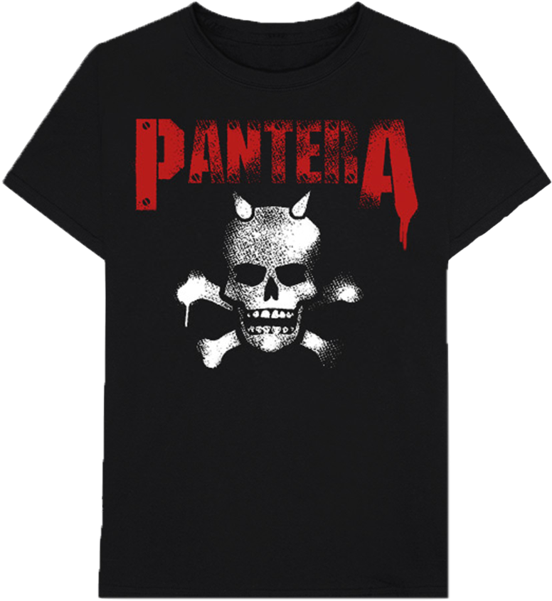 Horned Skull Stencil T-shirt - Skull (1024x1024), Png Download