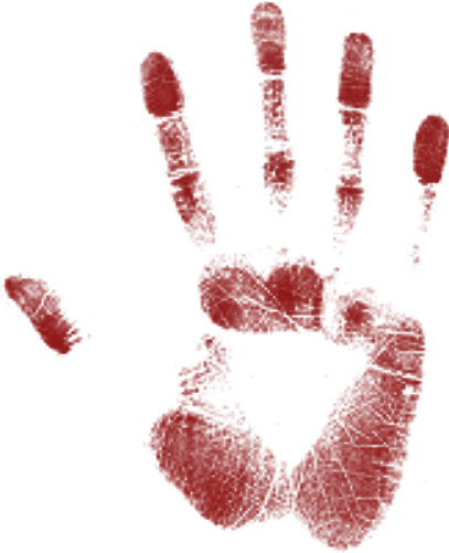 Toxic Zombie Represents The Undying Spirit That Embodies - Hand Print (626x542), Png Download