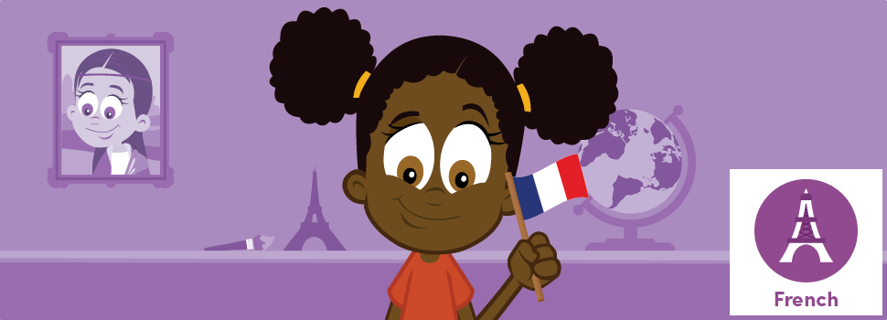 In The Classroom French Learning - Cartoon (970x350), Png Download