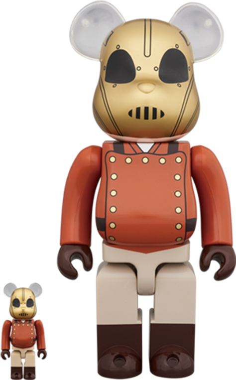 Medicom Toy Bearbrick The Rocketeer 100 And 400 Collectible - Bearbrick Rocketeer (480x762), Png Download