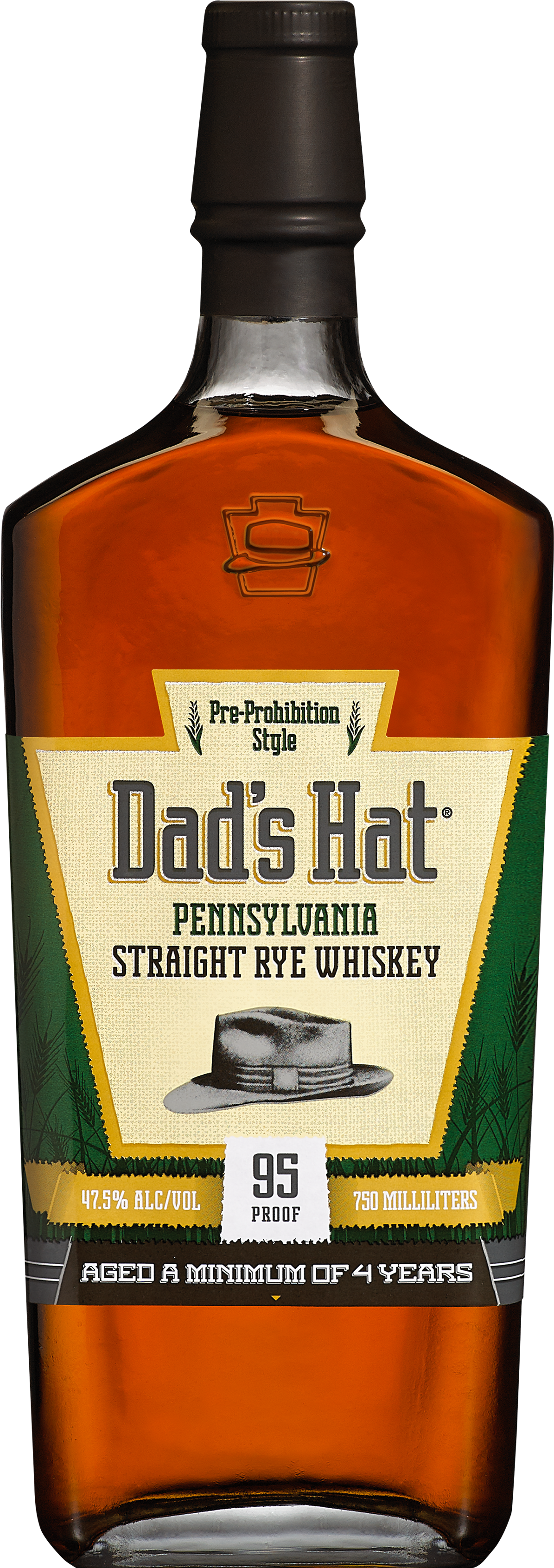 Straight Green Bottle Front Silhouette - Blended Whiskey (1276x3488), Png Download