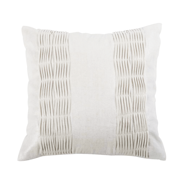 Silver Textured Cotton Designer Cushion Cover - Cushion (600x600), Png Download