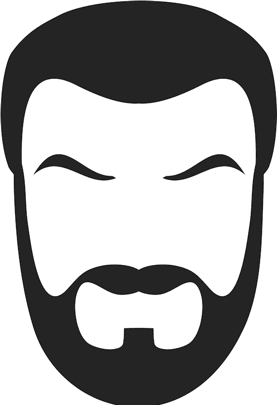 Short Boxed Beard Rubber Stamp - Cartoon Police With Beard (800x800), Png Download