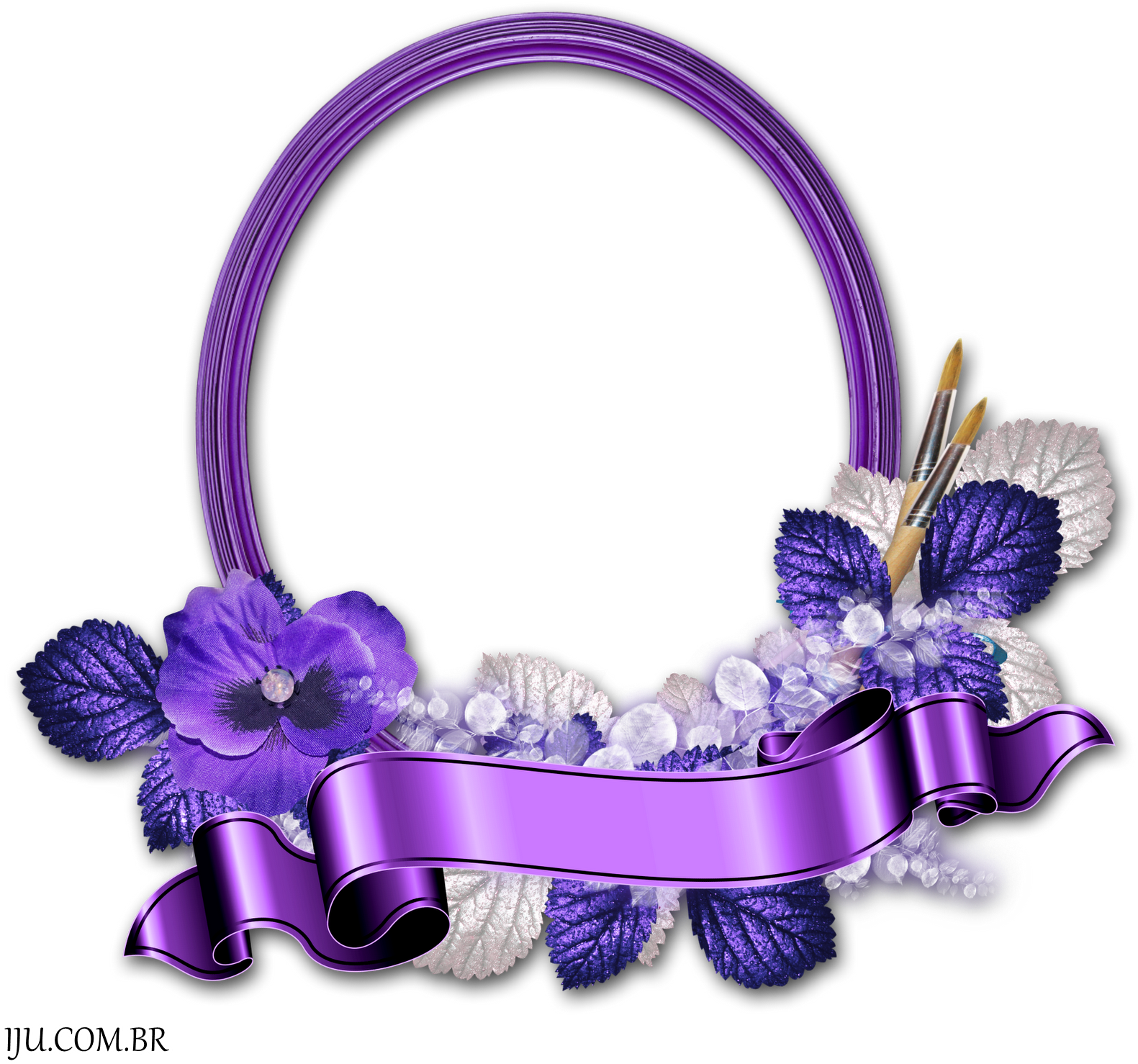 Molduras Para Fotos - Purple Cluster Frames (1600x1600), Png Download