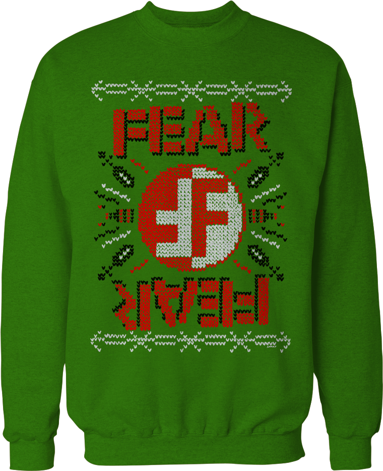 Fear "chris Shary" Limited Edition Ugly Christmas Sweater - Cheech And Chong Ugly Sweater (760x933), Png Download