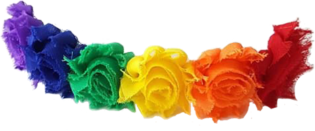 #rainbow #flowercrown #crown #rainbows #rainbow Crown - Rainbow Flower Crown (1024x426), Png Download